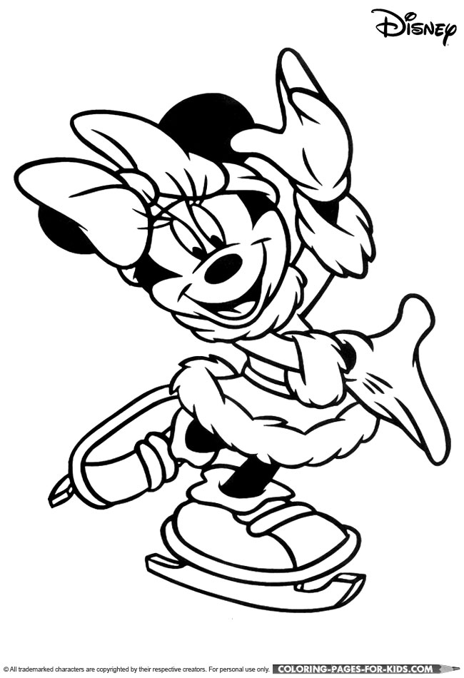 Disney Christmas coloring page for kids to print