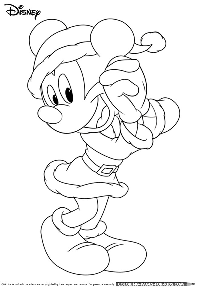 disney coloring pages mickey mouse christmas