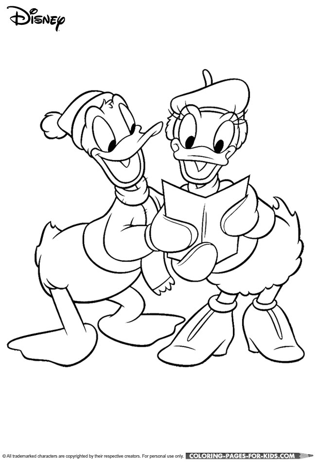 Disney Christmas coloring picture