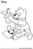 Winnie the Pooh Christmas coloring page