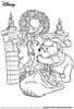 Winnie the Pooh Christmas coloring page for kids