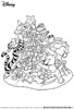 Winnie the Pooh Christmas decorating coloring page for kids