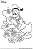 Donald Duck Disney Christmas Stocking coloring page