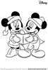 Mickey and Minnie Christmas colouring sheet for kids
