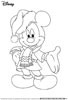 Mickey Disney Christmas coloring page for kids
