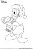 Donald Duck Christmas coloring page