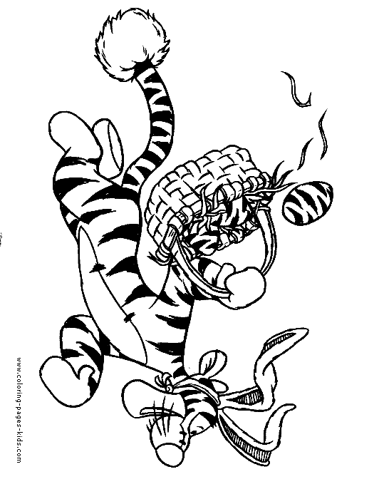 Tigger Easter coloring page