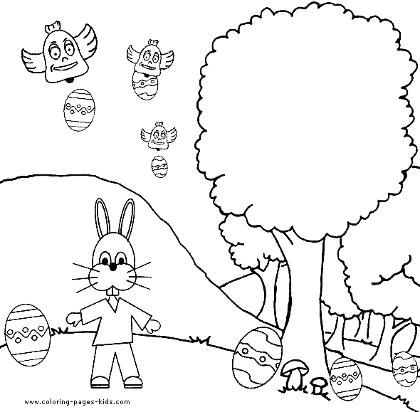 Easter coloring page for kids