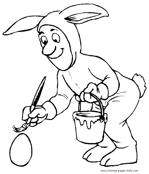 Easter egg coloring color page