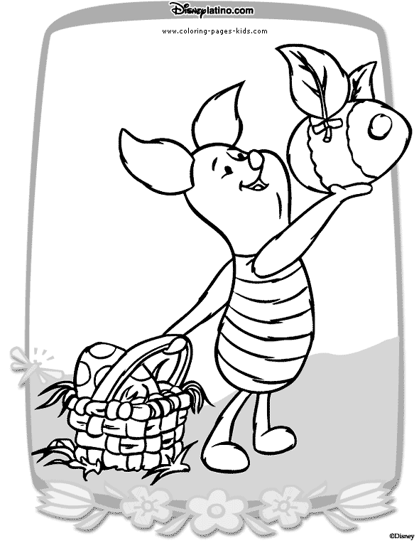 Piglet Easter coloring page winnie the pooh