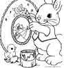 Easter Bunny Painting an Easter egg coloring page