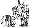 Easter Bunny colouring page