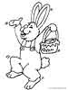 Free Easter bunny coloring page