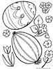 Easter eggs coloring page for kids