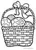 Printable Easter egg basket color sheet
