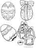 Printable Easter eggs coloring pages