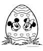 Easter Egg of Mickey and Minnie coloring
