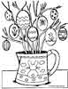 Easter egg tree coloring pages