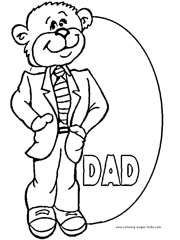 Father's Day color page, holiday coloring pages, color plate, coloring sheet,printable color picture