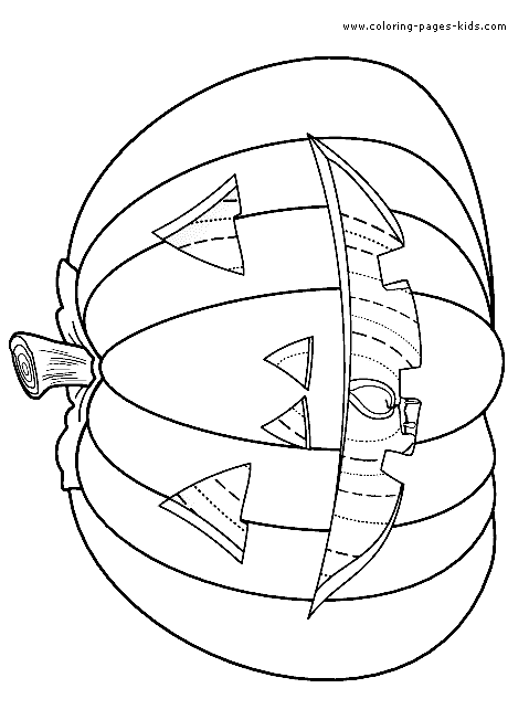 Happy Halloween pumpkin coloring page