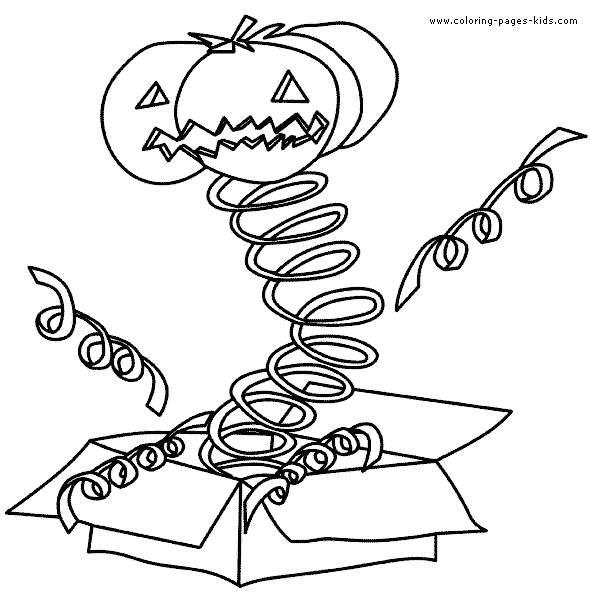 Jumping Pumpkin Halloween coloring page