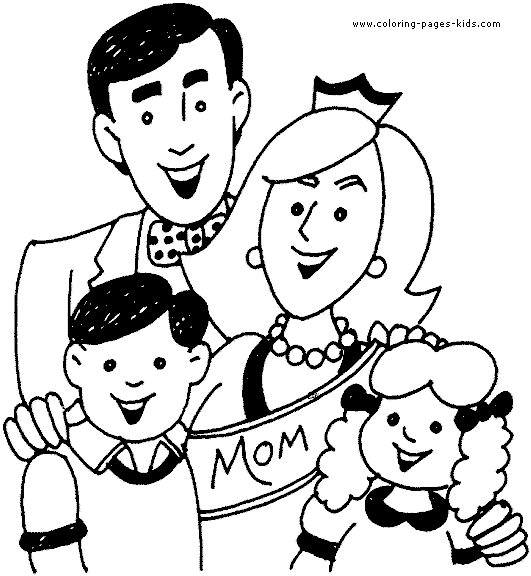 Mother's Day color page, holiday coloring pages, color plate, coloring sheet,printable color picture