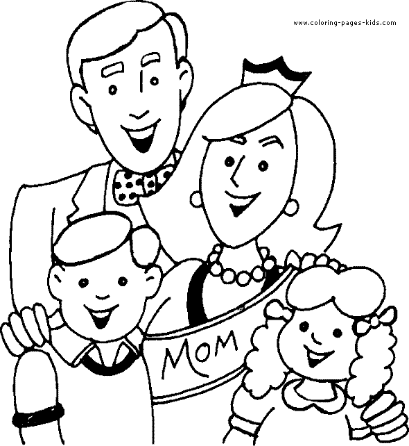 Mother's Day color page, holiday coloring pages, color plate, coloring sheet,printable color picture