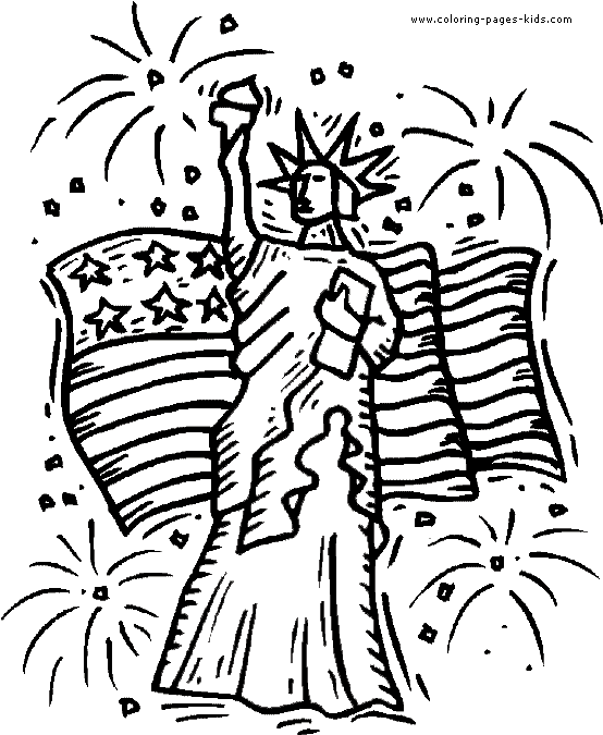New Year & 4th of July color page, holiday coloring pages, color plate, coloring sheet,printable color picture