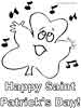 Happy St. Patrick's Day Clover coloring page