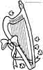St. Patrick's Day Harp colouring plate