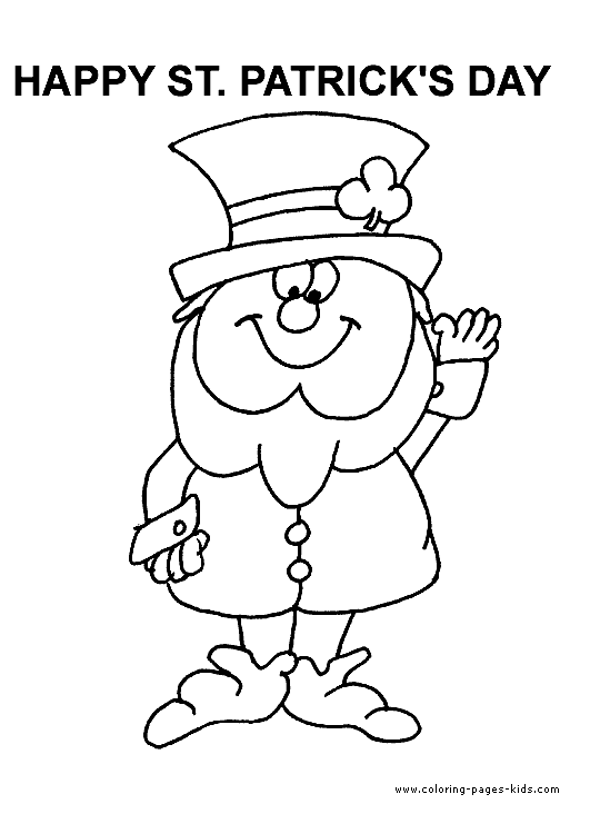 Happy St. Patrick's Day coloring sheet