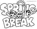 spring break coloring page for kids