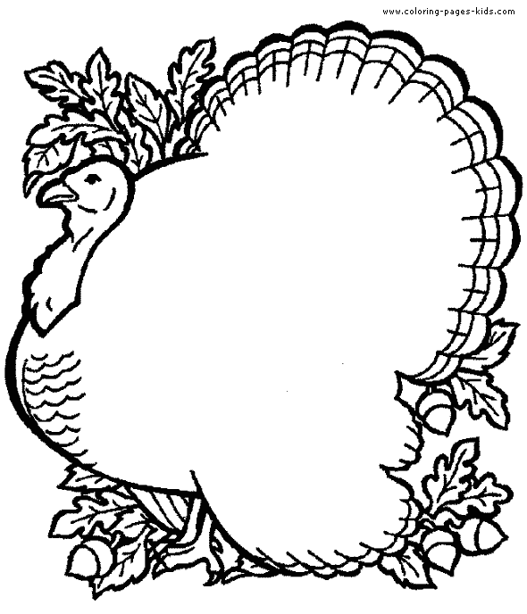 Thanksgiving Turkey Card coloring page