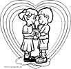 Free Valentine's day coloring page