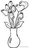 Valentine's flowers coloring page