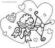 Cupid Card Valentine's day coloring