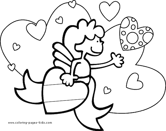 Valentine s Day Color Page Coloring Pages For Kids Holiday 
