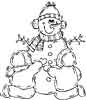 Free making a Snowman coloring pages