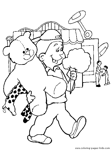 Amusement park color page,  coloring pages, color plate, coloring sheet,printable coloring picture