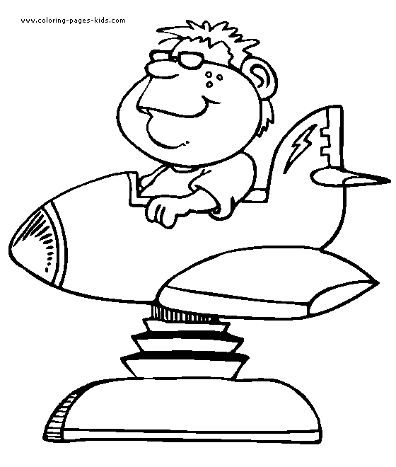 Spaceship ride Amusement park color page,  coloring pages, color plate, coloring sheet,printable coloring picture