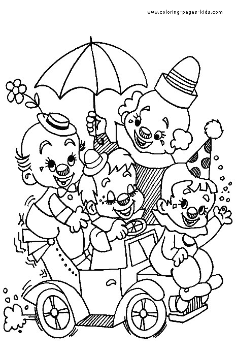 Circus & Clowns color page,  coloring pages, color plate, coloring sheet,printable coloring picture