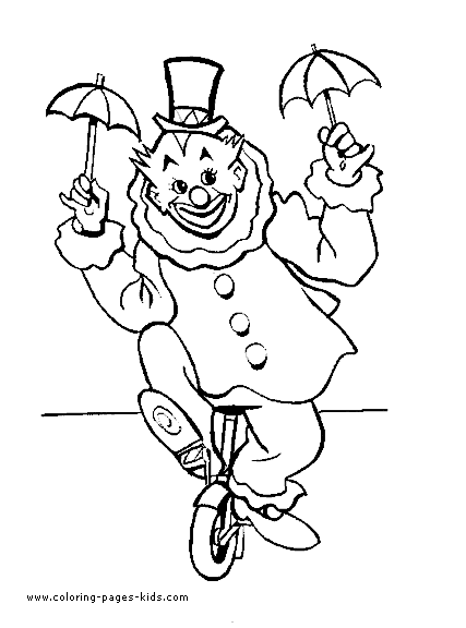 Clown coloring picture