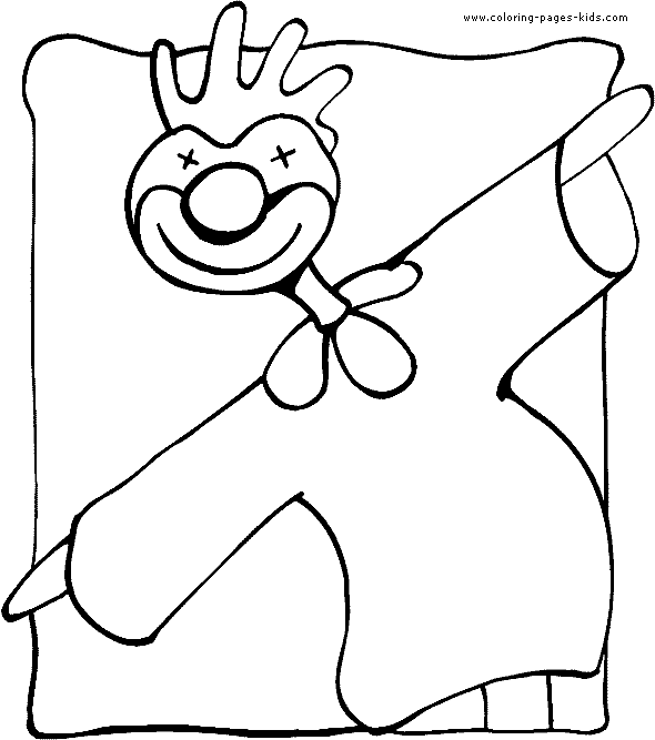 Free Clown coloring sheet