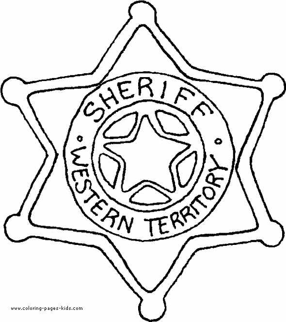 police badge coloring pages for kids - photo #11