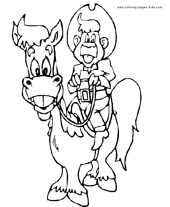 Cowboy color page,  coloring pages, color plate, coloring sheet,printable coloring picture