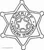 Sheriff badge coloring page