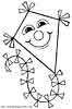 Free Kites coloring page for kids