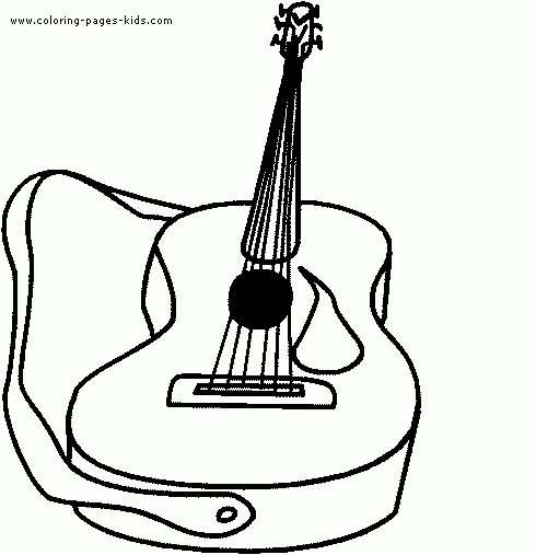 Guitar coloring page color