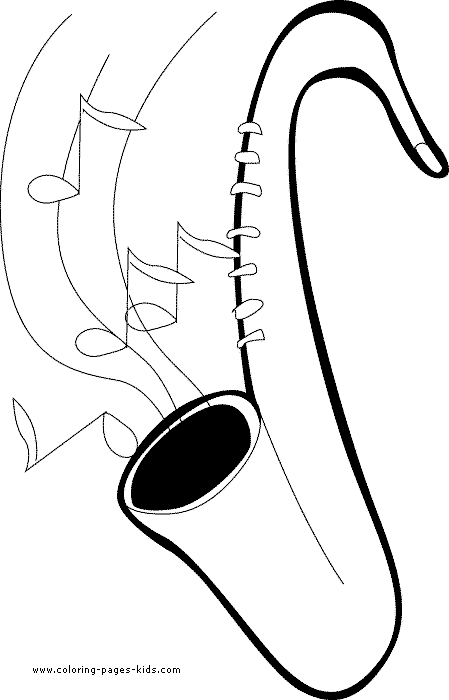 coloring pages saxophone