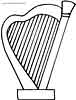 Printable Harp coloring page